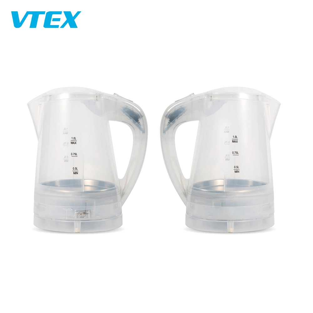 Wholesale Custom 1.0L Transparent Plastic Electric Kettle for Prison, Transparent 1L Electric Kettle for Prison