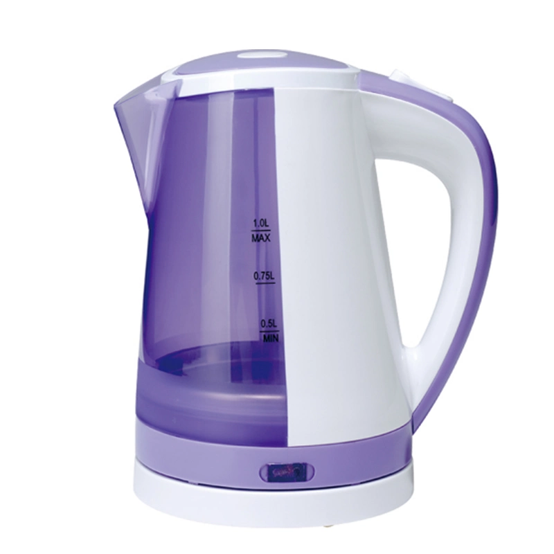 Amazon Hot Selling Wholesale Home Appliances Abp Free Electric Plastic Kettle 1.0L with Purple Portable Hot Water Boiler Jug