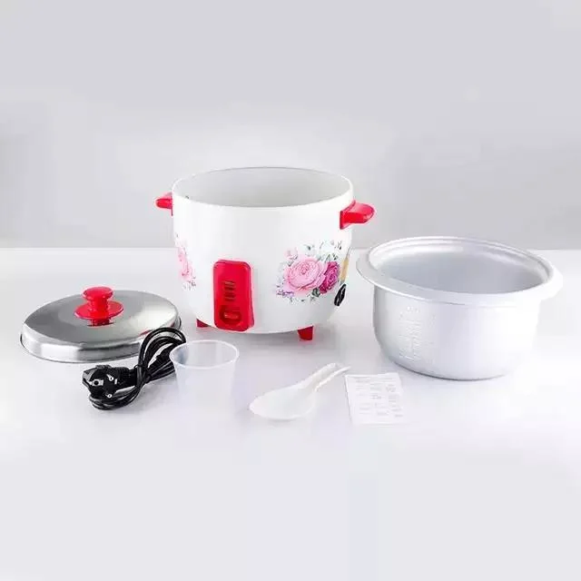 Small Kitchen Good Quality Drum Rice Cooker 1.8L /2.8L with Printing Flower. Automatic Multi Function Steam SKD/CKD