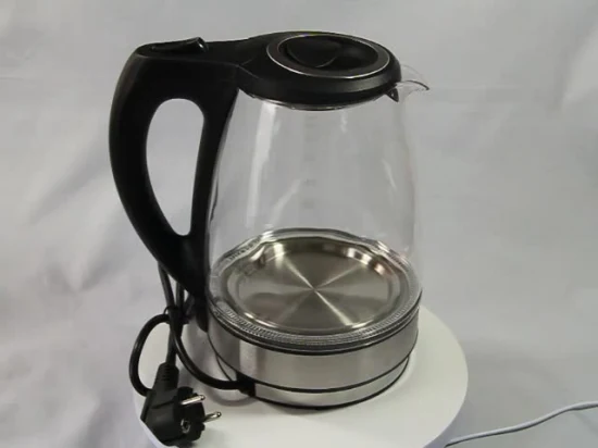 Bouilloire électrique en verre avec couvercle à un bouton ouvert 360 degrés de rotation bouilloire électrique sans fil haute puissance 1,7 L