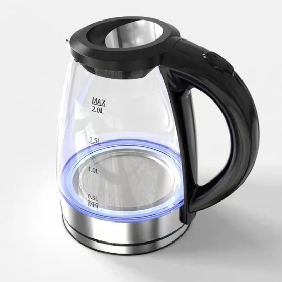 Bouilloire en verre électrique sans fil 1.8L théière à eau rapide Smart bas prix bouilloire verre Promotion bouilloire en verre